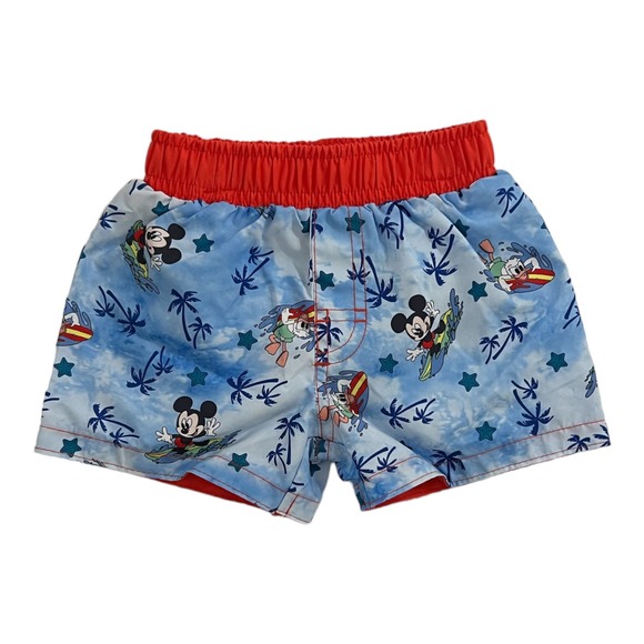 Disney Mickey Mouse Size 3 / 6 Months Baby Boy Swimsuit Rash Guard Set, 2-Piece, - Picture 4 of 9